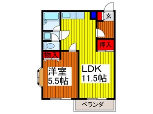 ロワイヤル田中の物件間取画像